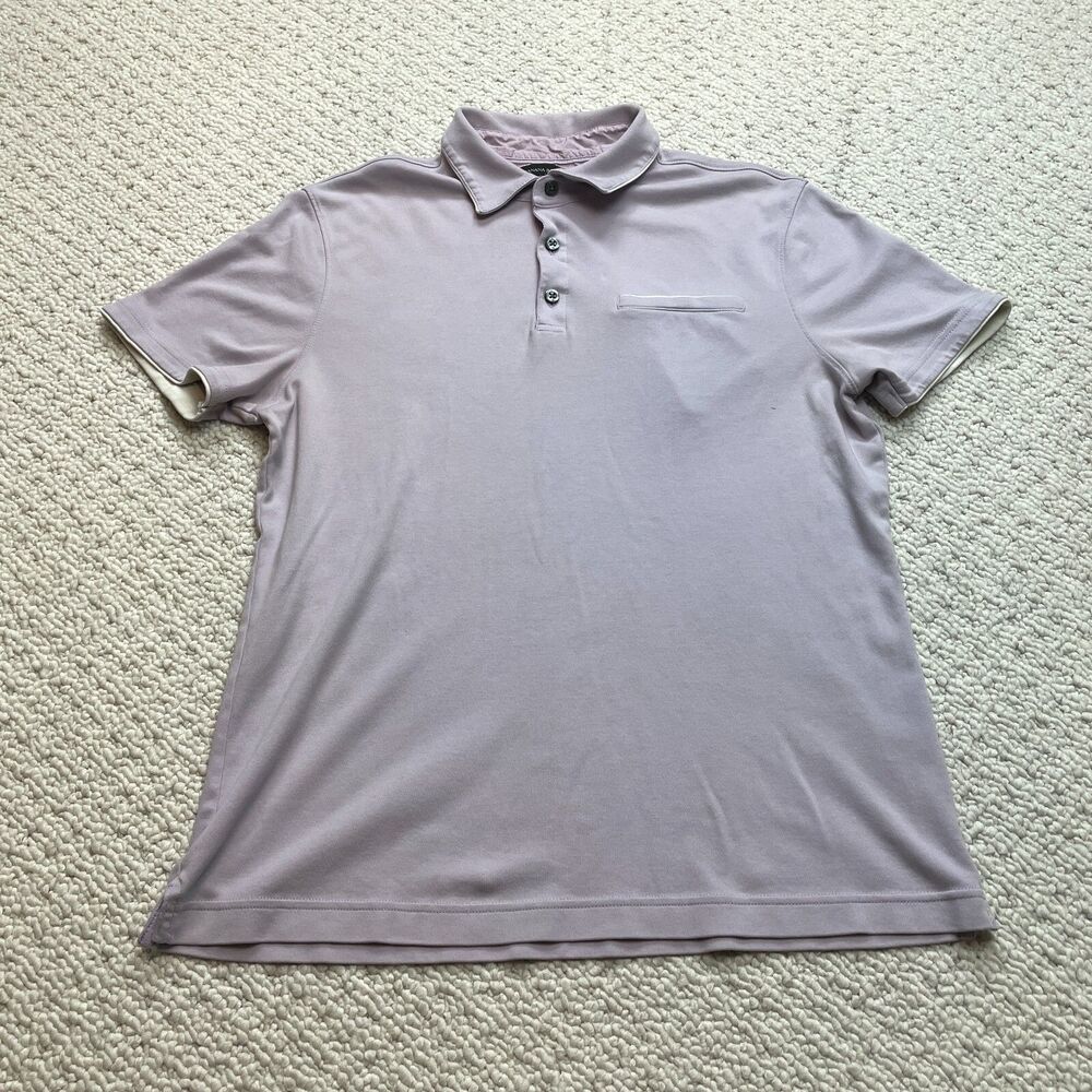 Banana Republic Dress Polo Shirt Mens Large Lavender Light Purple Collared Top